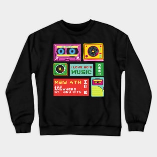 Retro music Crewneck Sweatshirt